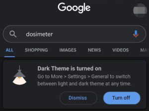 Dark Mode feature in Google app